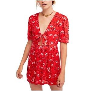Free people ditsy floral romper dress 4